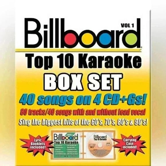 Other - 🕺Billboard Top 10 Karaoke Box Set - 4 CD SET: 40 hits from the 1960 - 1990s